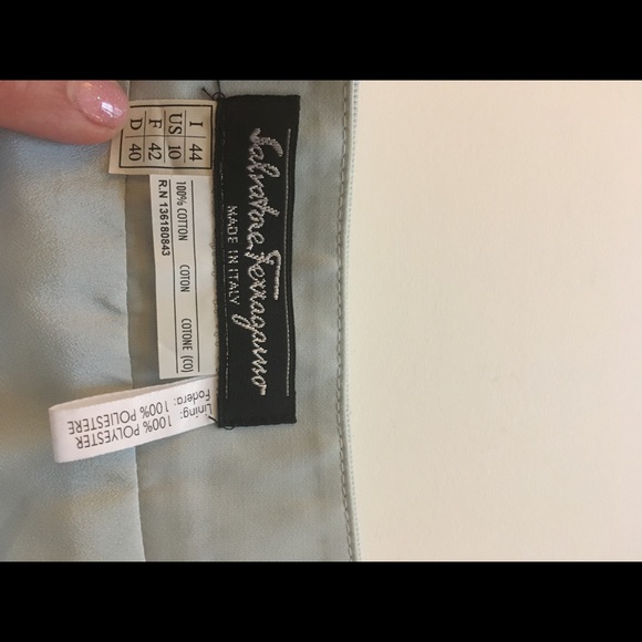 Vintage Salvatore Ferragamo Cotton Pleated Skirt. - Picture 5 of 6